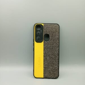 Infinix Hot 11 Leather Fabric Case - Infinix Hot 11, Yellow