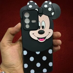 Vivo_ V23 5G Back Cover Mickey Mouse Car Back Cover - Vivo V23 5G, Black
