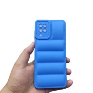 Samsung Galaxy A12 Puffer Matte Case - Samsung Galaxy A12, Blue Puffer