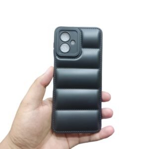 Motrola Moto G54 5G Back Cover Soft Puff Puffer Case - Motrola Moto G54 5G, Black