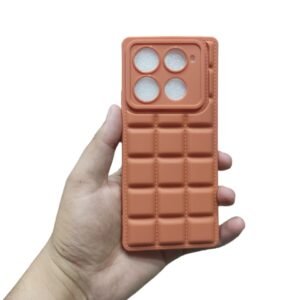 Infinix Note 40 Pro 4G Puffer Matte Case - Infinix Note 40 Pro 4G, Brown Down