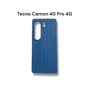 Tecno Camon 40 Pro 4G Puffer Silicone Case - Tecno Camon 40 Pro, Blue Woven