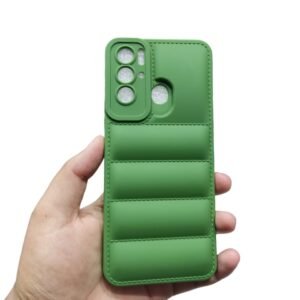 Tecno Pova Neo ( Pova Neo ) Back Cover S Puffer Case - Tecno Pova Neo, Green Down