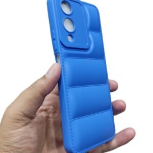 Vivo_ Y17s ( Y17s ) Soft Puffer Down Jac Puffer Matte Case - Vivo_ Y17s, Blue