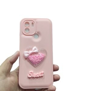 Redmi A2 Plus / A1 Plus ( A1+ / A2+ ) Ba Puffer Case - Redmi A1 Plus / A2 Plus, Pink Heart
