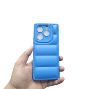 Itel S23 Plus ( S23+ ) Back Cover Soft P Puffer Case - Itel S23 Plus, Blue Puffer