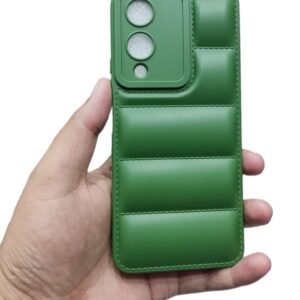 Vivo_ Y17s ( Y17s ) Soft Puffer Down Jac Puffer Matte Case - Vivo_ Y17s, Green