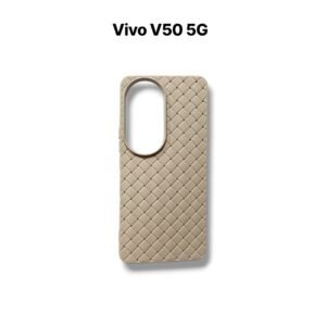 Vivo V50 5G Silicone Matte Case - Vivo V50 5G, Golden Woven