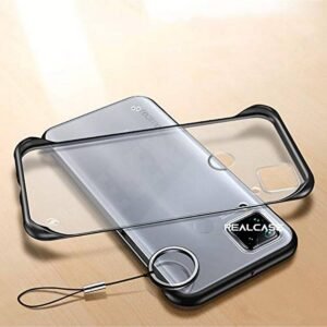 Realme C12 / C15 / C25 / C25s Narzo 30A Puffer Case - Realme C12 / C15 / C25 / C25s Narzo 30A, Black Without Ring