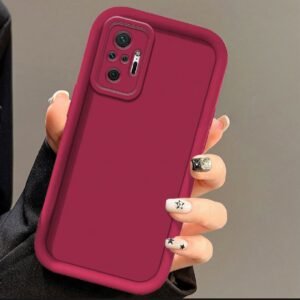 Redmi Note 10 Pro Back Cover - Redmi Note 10 Pro, Maroon Solid