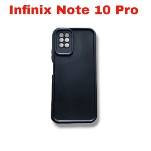 Infinix Note 10 Pro Color Cornor Window Shutter Back Cover - Infinix Note 10 Pro, Black Solid
