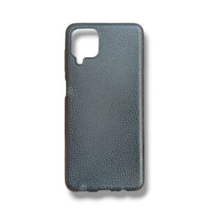 Samsung Galaxy A12 Puffer Matte Case - Samsung Galaxy A12, Black Leather