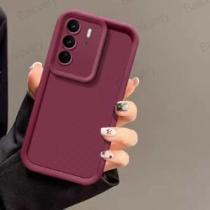 Realme C75 4G / C75x / C71 Puffer Case - Realme C75 4G, Maroon Solid