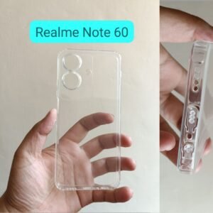 Realme Note 60 Silicone Matte Case - Realme Note 60, Dust Plug Transparen