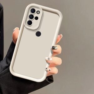 Infinix Hot 10 Puffer Shockproof Case - Infinix Hot 10, White Solid