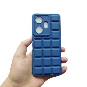 Itel (P55+) P55 Plus Back Cover Soft Puf Puffer Case - Itel P55 Plus, Blue