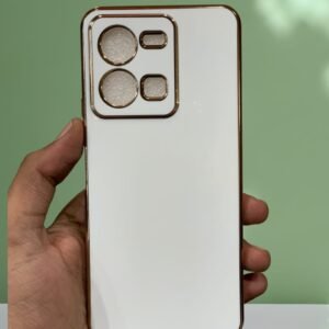 Vivo_ Y35 ( Y35 ) 6D Plating Soft Case Silicone Shockproof Case - Vivo Y35, White