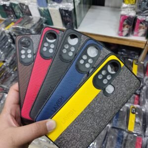 Infinix Hot 11s Puffer Shockproof Case - Infinix Hot 11s, Black Leather