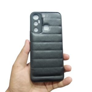 Infinix Hot 11 Matte Shockproof Case - Infinix Hot 11, Black Puffer