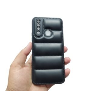 Vivo Y11 / Y12 / Y15 / Y17 Puffer Case - Vivo Y11 / Y12 / Y15 / Y17, Black Down
