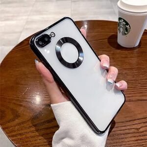 iPhone 7 Plus / 8 Plus Clear Matte Case - iPhone 7 Plus / 8 Plus, Black Chrome