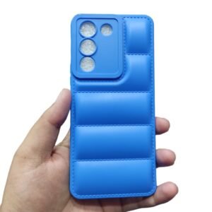 Vivo V29E 5G ( V29e 5G ) Soft Puffer Dow Puffer Matte Case - Vivo V29E 5G, Blue