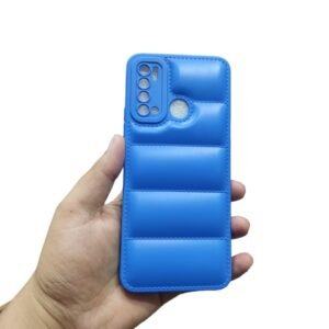 Tecno Pouvior 4 / 4 Pro Puffer Case - Tecno Pouvior 4 / 4 Pro, Blue Down