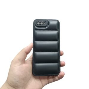 OPPO A1k / Realme C2 Back Cover - OPPO A1k / Realme C2, Black Puffer