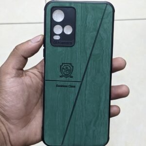 Vivo_ Y21 2021 / Y21S / Y33S / Y21A / Y2 Matte Shockproof Case - Vivo_ Y21 2021 / Y21S / Y33S / Y21A / Y21T / Y33T / T1X, Green Wood Leather
