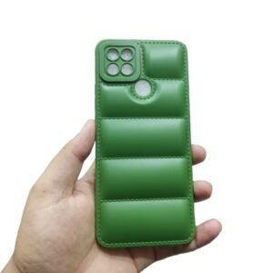 OPPO A15 / A15s Puffer Case - OPPO A15 / A15s, Green Down
