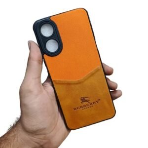 Vivo_ Y02s Lavish Soft Fabric Double Col Leather Fabric Case - Vivo Y02s, Gold