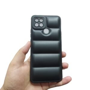 OPPO A15 / A15s Puffer Case - OPPO A15 / A15s, Black Down