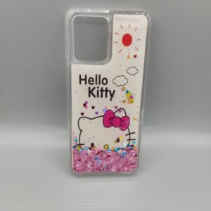 Samsung Galaxy A72 Stylish Glitter Case - Samsung A72, Pink Hello Kitty