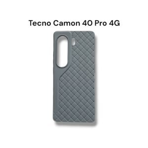 Tecno Camon 40 Pro 4G Puffer Silicone Case - Tecno Camon 40 Pro, Grey Woven