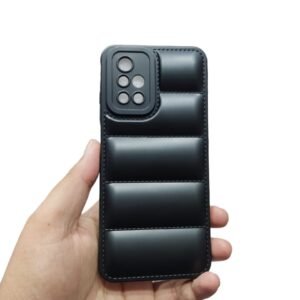 Redmi 10 ( Redmi 10 ) Back Cover Soft Pu Puffer Case - Redmi 10, Black Down