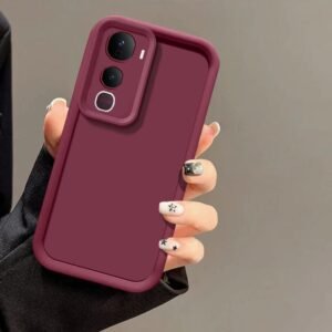 Vivo Y400 4G Silicone Matte Case - Vivo Y400 4G, Maroon