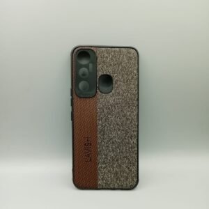 Infinix Hot 11 Leather Fabric Case - Infinix Hot 11, Brown