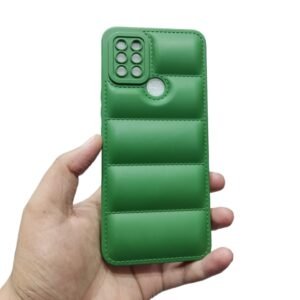 Tecno Pova Puffer Case - Tecno Pova, Green Puffer