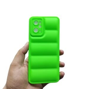 OPPO A96 / A76 / Realme_ 9i Leather Fabric Case - OPPO A96 / A76 / Realme_ 9i, Light Green Down