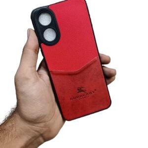 Vivo_ Y02s Lavish Soft Fabric Double Col Leather Fabric Case - Vivo Y02s, Red