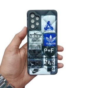 Samsung Galaxy A23 4G Air Baig Four Side Diamond Cut Clear Shockproof Case - Samsung A23, Black Design