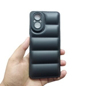 Realme C67 Leather Case - Realme C67, Black Down