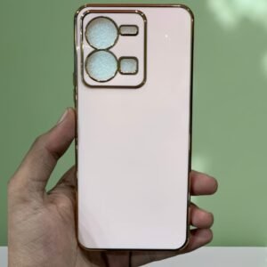 Vivo_ Y35 ( Y35 ) 6D Plating Soft Case Silicone Shockproof Case - Vivo Y35, Gold