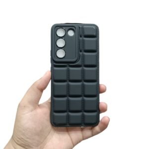 Vivo Y100 4G Puffer Leather Case - Vivo Y100 4G, Black Box