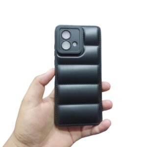 Motrola Moto G84 5G Back Cover Soft Puff Puffer Case - Motrola Moto G84 5G, Black