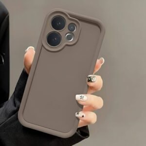 Vivo V60 5G Silicone Matte Case - Vivo V60 5G, Brown