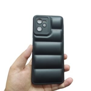 Realme C35 / Narzo 50A Prime Leather Shockproof Case - Realme C35 / Narzo 50A Prime, Black Down